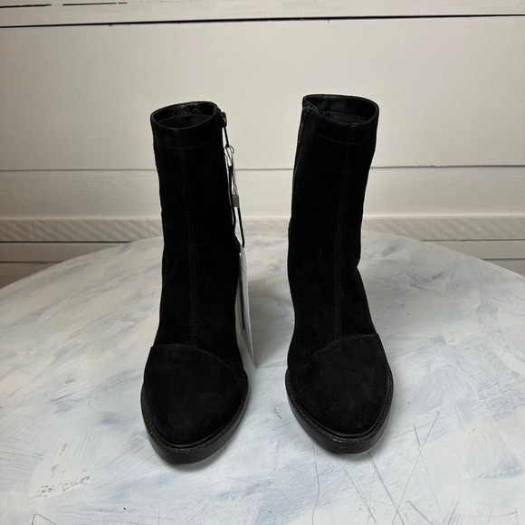 Suede Leather Boots/Heels Black Ann Demeulemeester - Picture 3 of 10